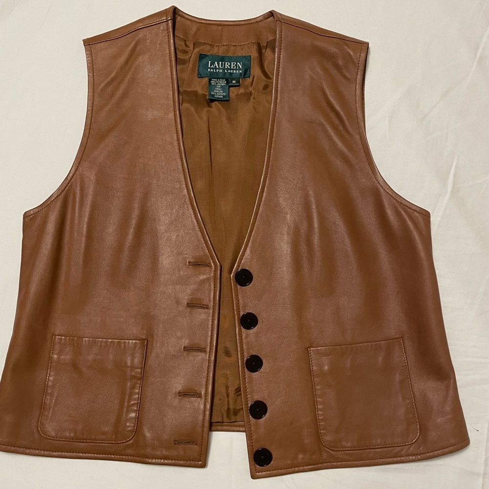Laurent Ralph Lauren Leather Vest